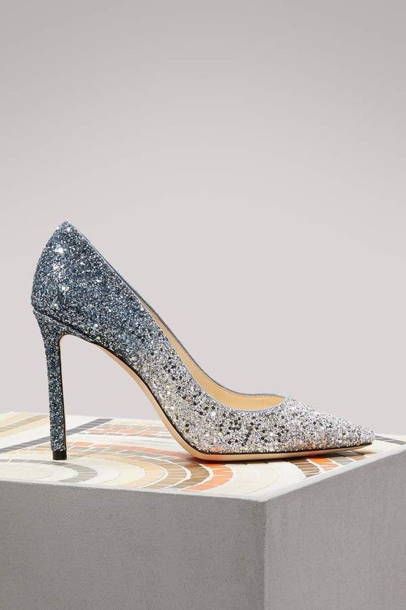Jimmy Choo – Romy 100 Glitter Pumps