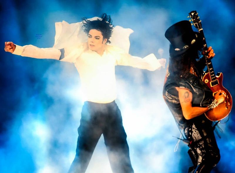 Michael Jackson & Slash at the 1995 VMAs