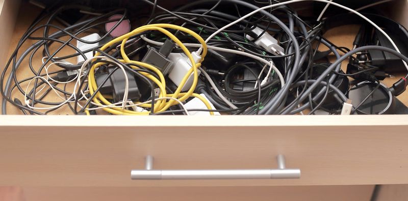Disposable charging cables and old tech accessories