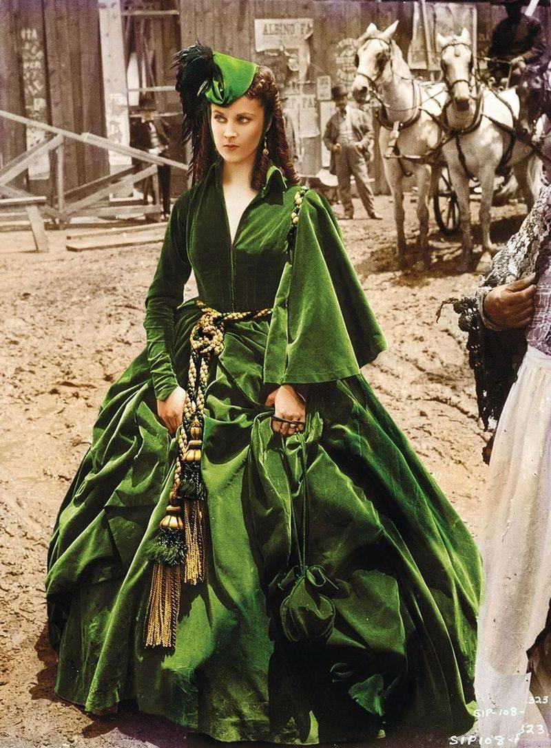 Vivien Leigh – Green Curtain Dress