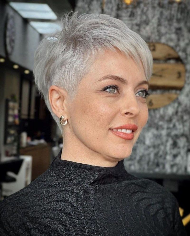 Pixie Cut with Textured Crown