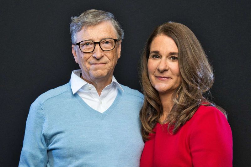 Melinda French and Bill Gates