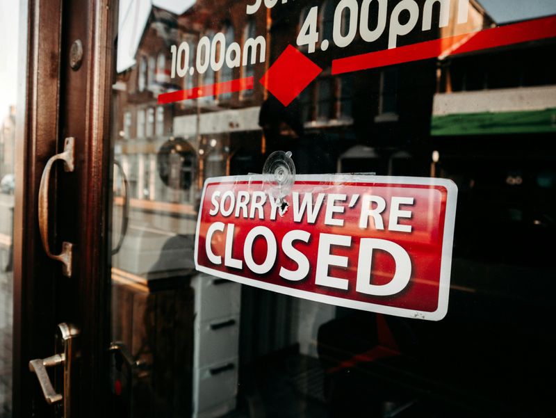 Stores close early—and many shut down on Sundays