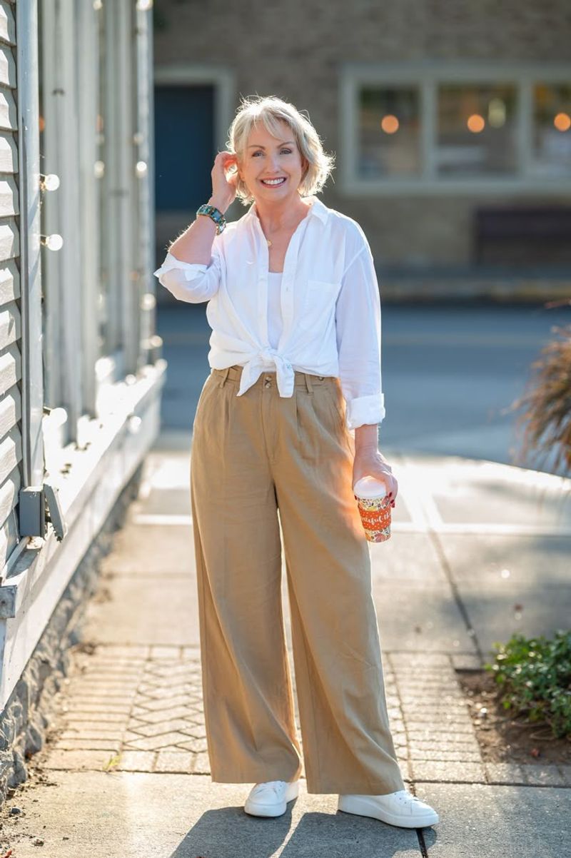 Wide-Leg Trousers + Fitted Top
