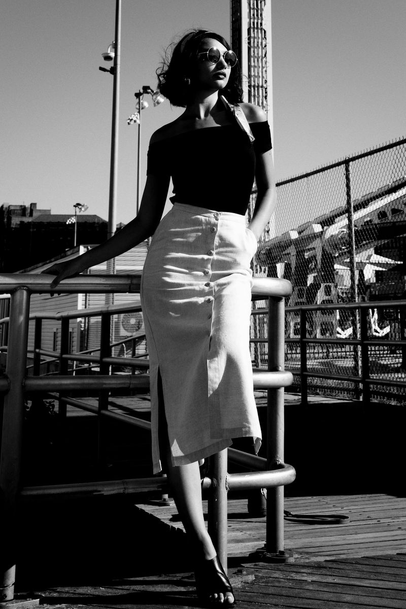 Pencil Skirt with Statement Top