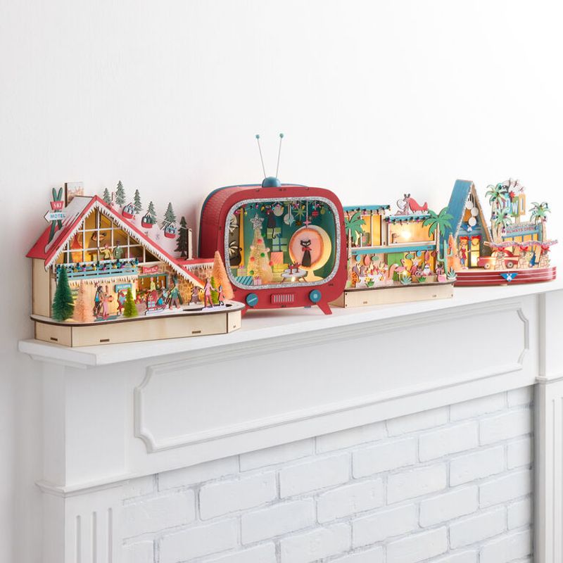 World Market Laser-Cut Midcentury Light-Up Village