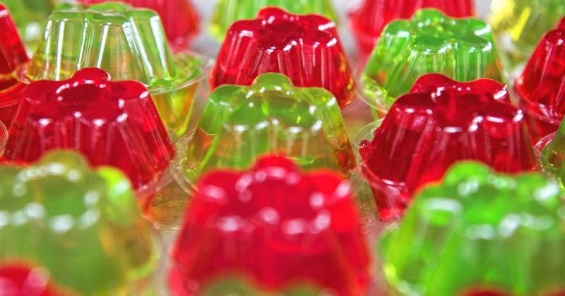 Artificially Colored Jell-O (With Red Dye #2)