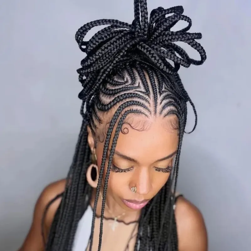 Half-Up, Half-Down Braids