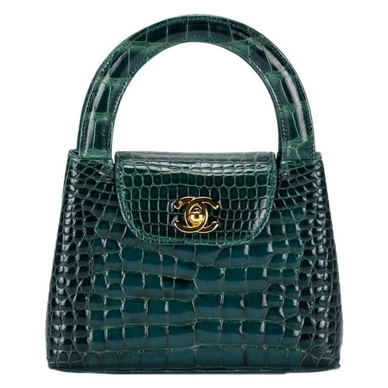 Chanel Green Crocodile Mini Kelly