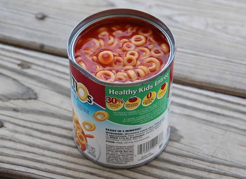 Canned spaghetti (like SpaghettiOs-style meals)
