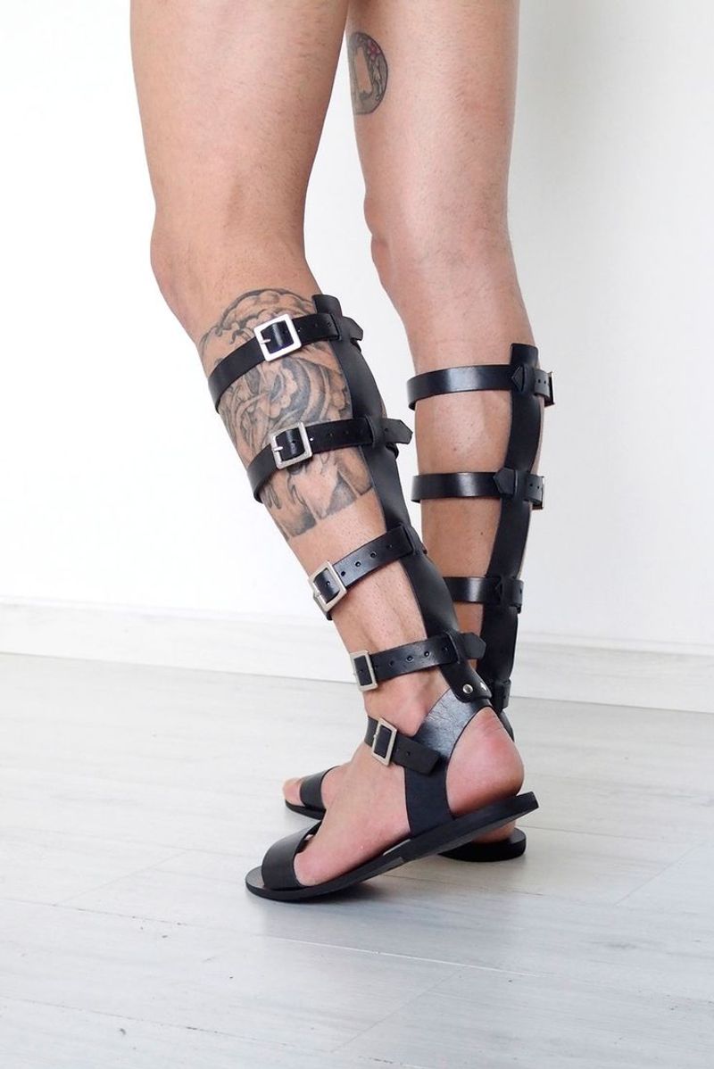 Knee-High Gladiator Sandals