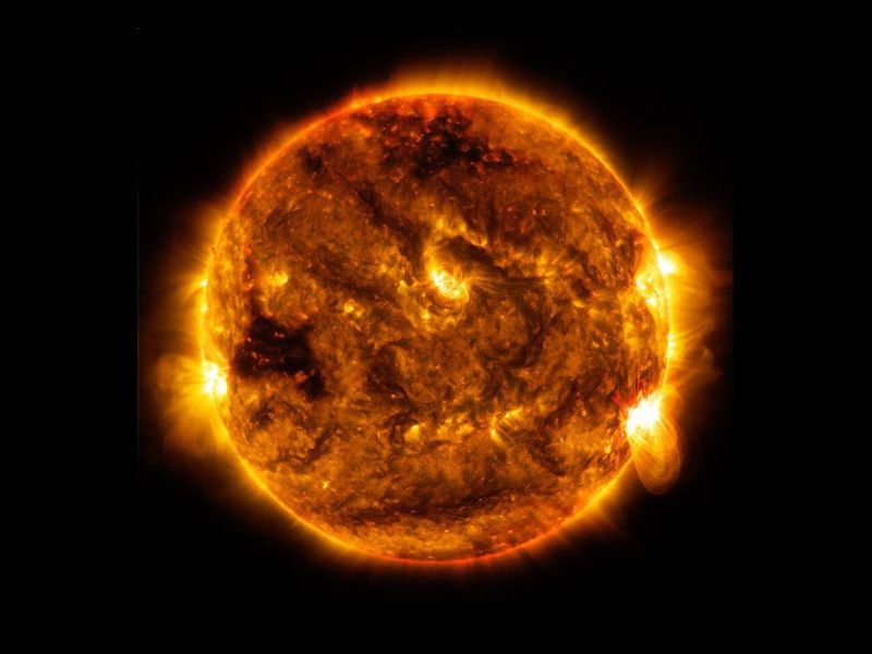 The sun is yellow.