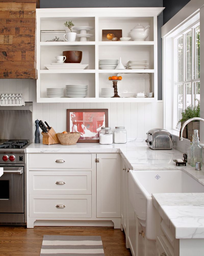 Open Shelving Collecting More Than Compliments