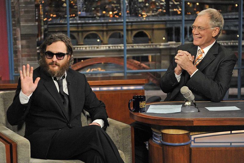 Joaquin Phoenix’s Letterman “I’m leaving acting” appearance (2009)