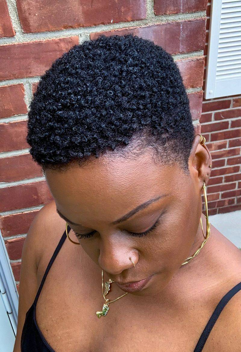 Short Afro with Shape-Up