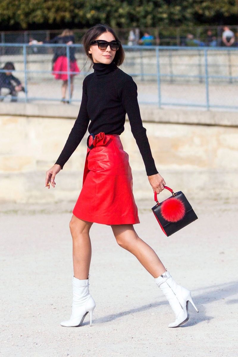 Bright Red and Black