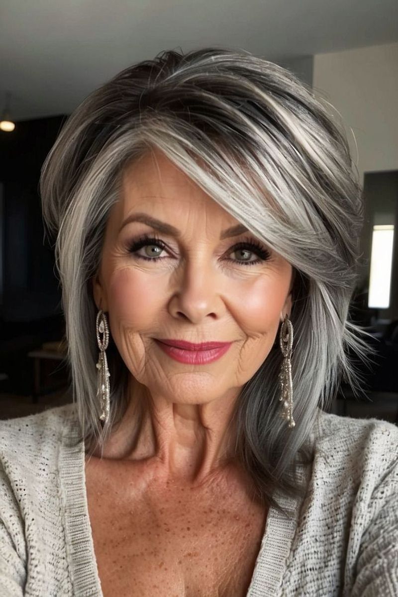 Covering Gray Hair with Harsh, Solid Colors