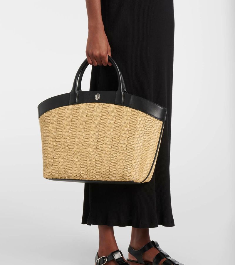 Savette Tondo Large Leather-Trimmed Canvas Tote