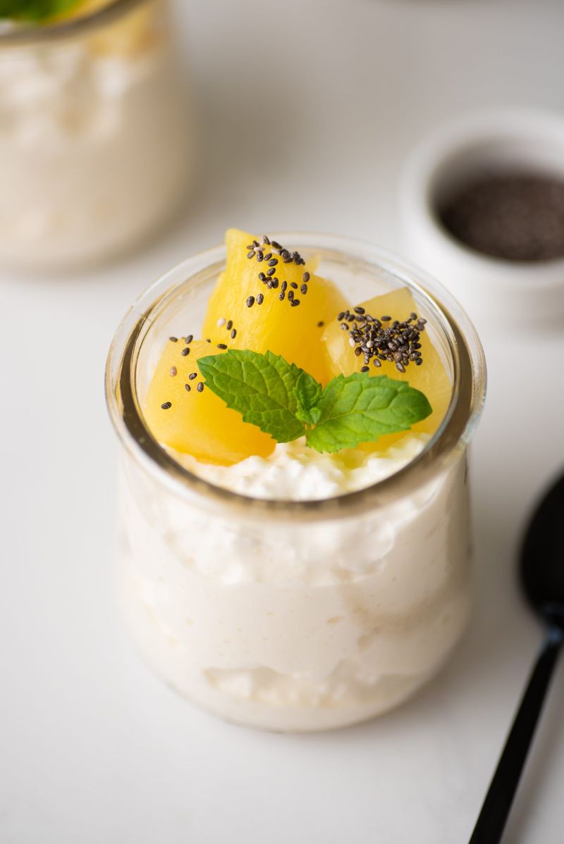 Cottage Cheese with Pineapple or Sliced Peaches