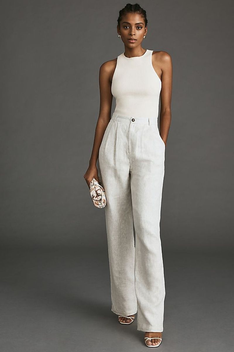 Reformation Linen Straight-Leg Pant