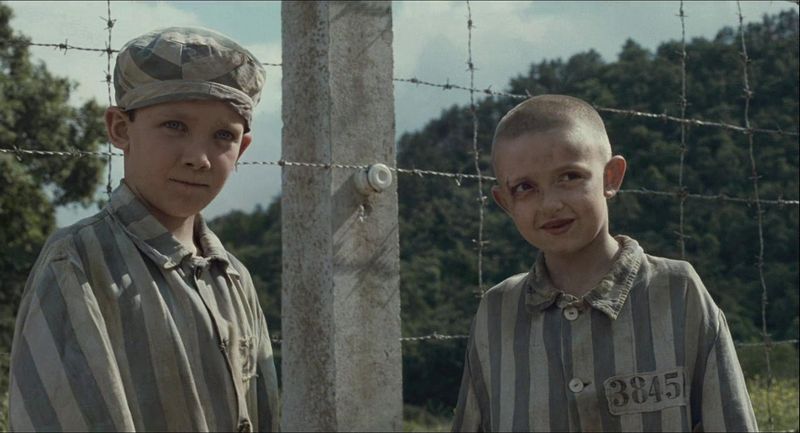 Bruno and Shmuel in The Boy in the Striped Pyjamas (2008)