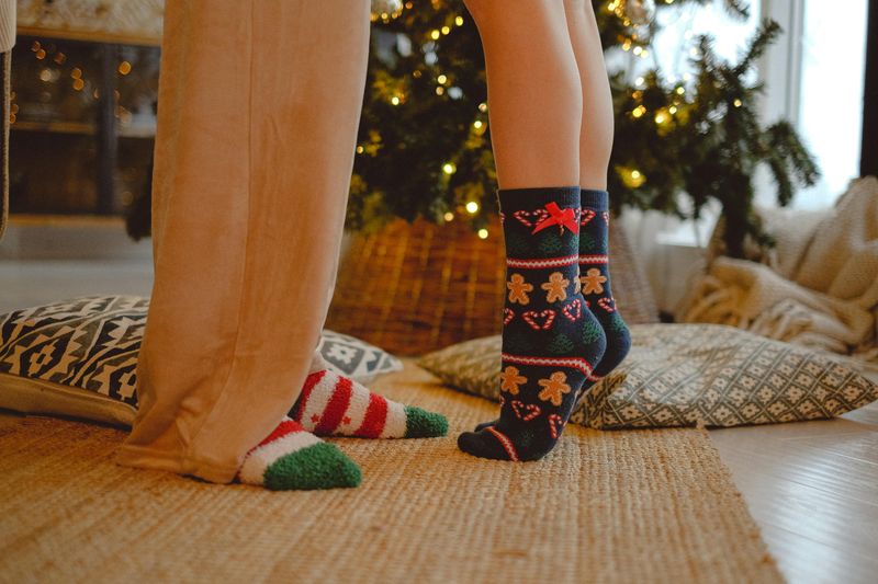 Patterned Socks That Peek and Play