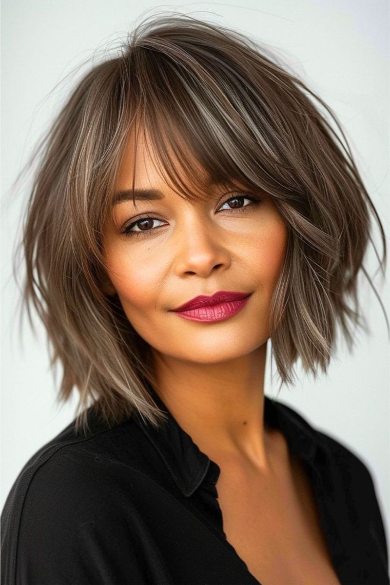 Textured Bob with Face-Framing Layers
