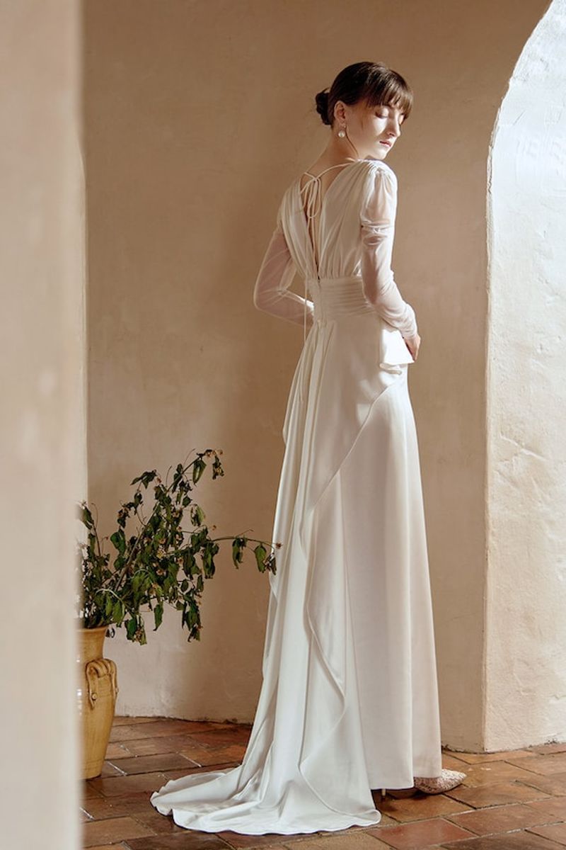 1960s Column Gown with Capelet
