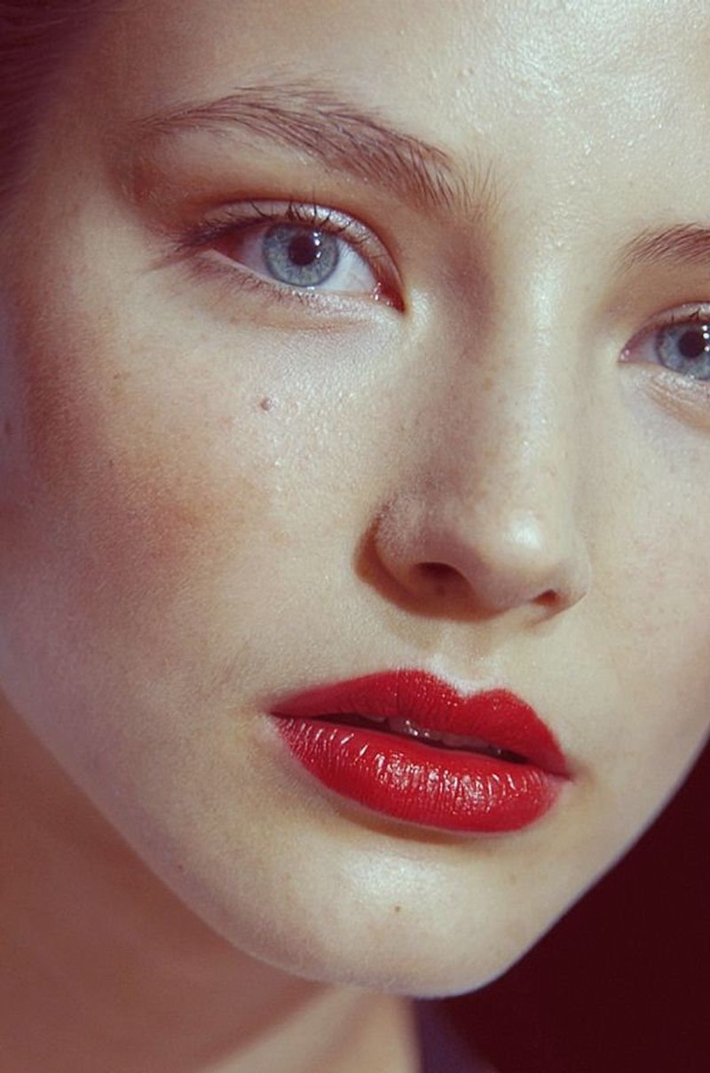 Bold Lipstick with No Other Makeup
