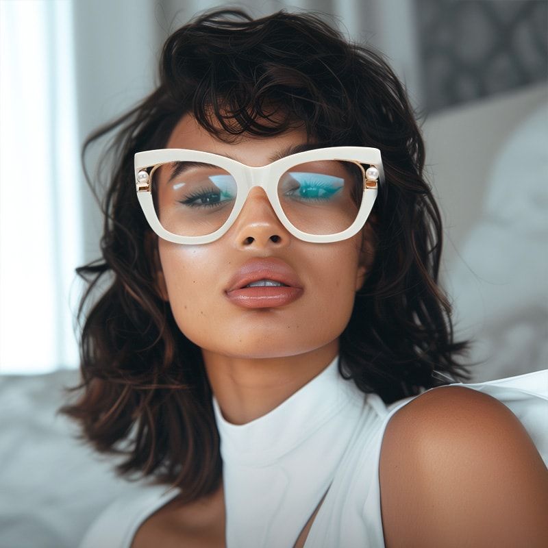 Square Cat-Eye Frames Blend Angular With Upswept