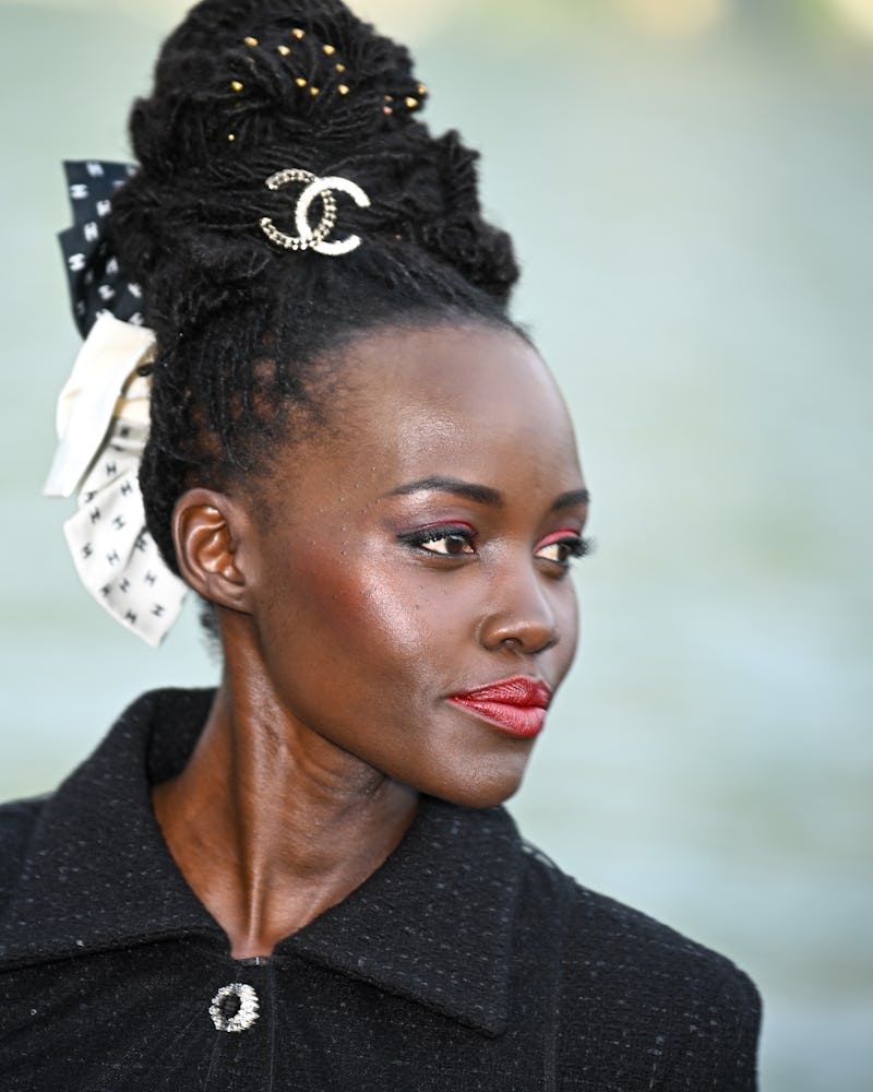 Embellished Afro Updo
