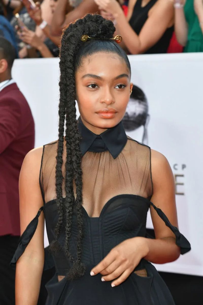 High Braided Ponytail