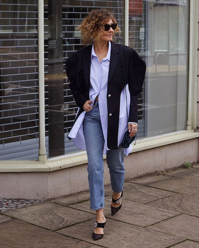 Dark Wash Straight-Leg Jeans