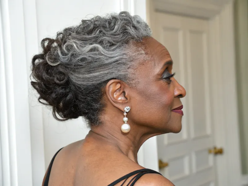 Low Curly Bun