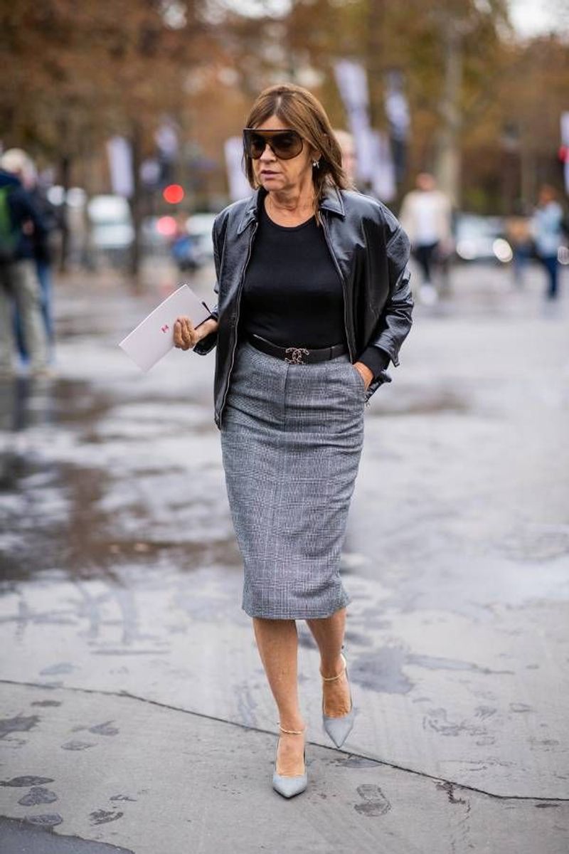 Boatneck Top & Pencil Skirt