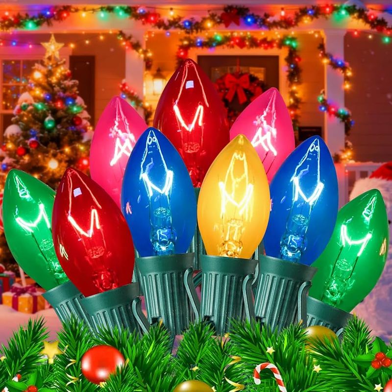 Vintage Christmas Lights and Light-Up Decorations