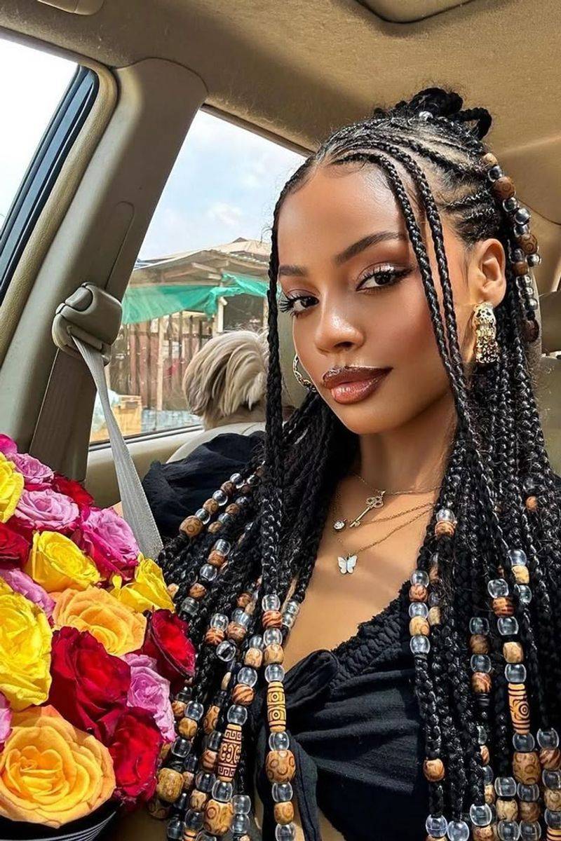 Long Beaded Braids