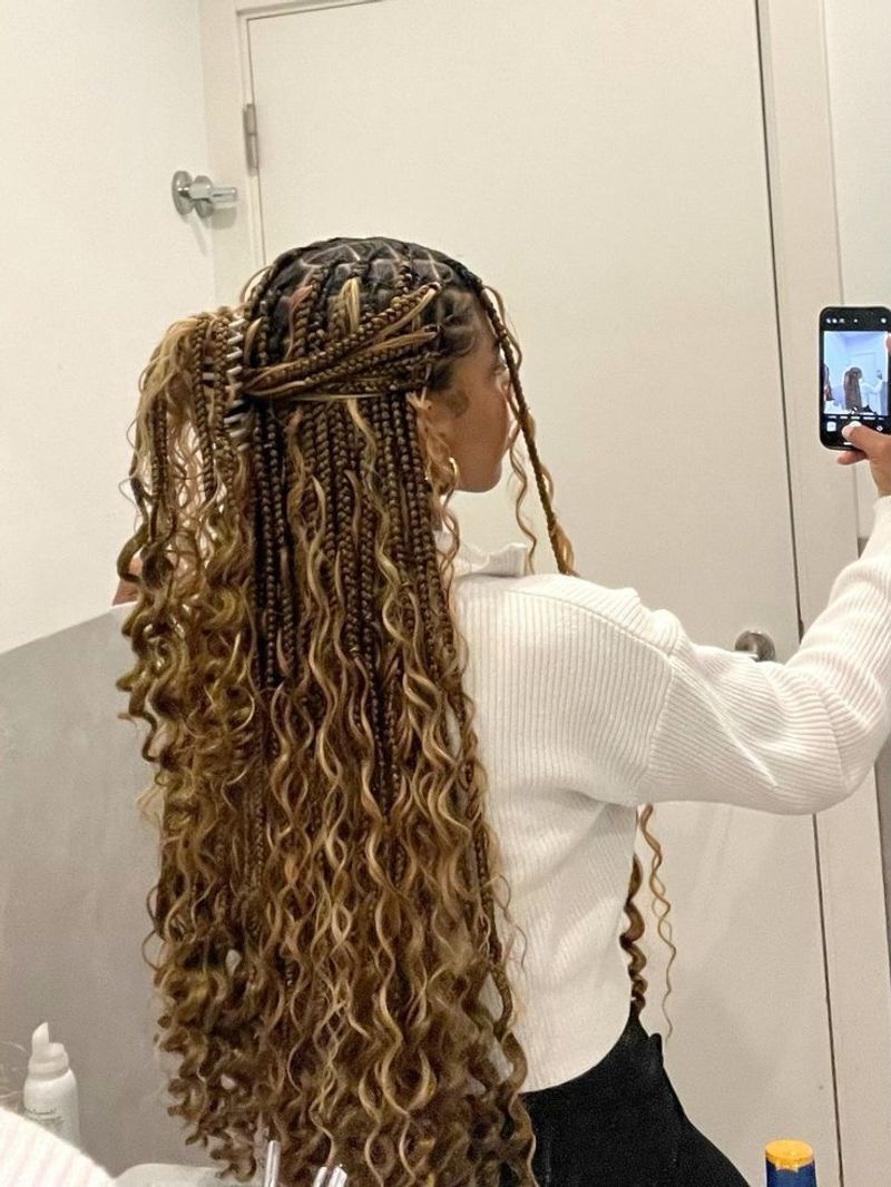 Alternative: Goddess Braids with Boho Curls