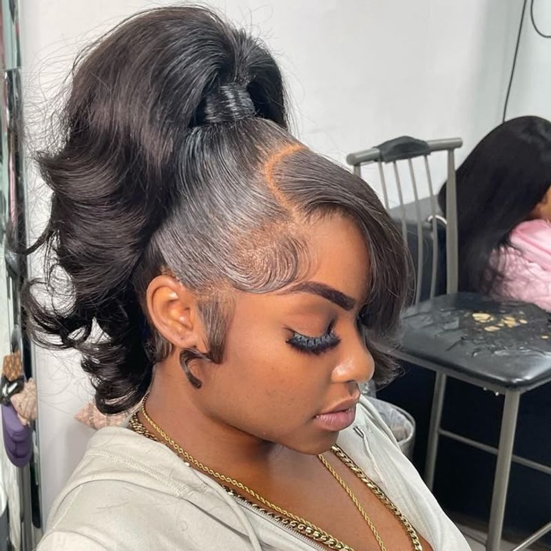 Dated: High Ponytail with Synthetic Shine