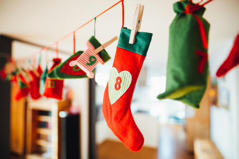 Hanging Christmas Stockings Handmade by Family Members