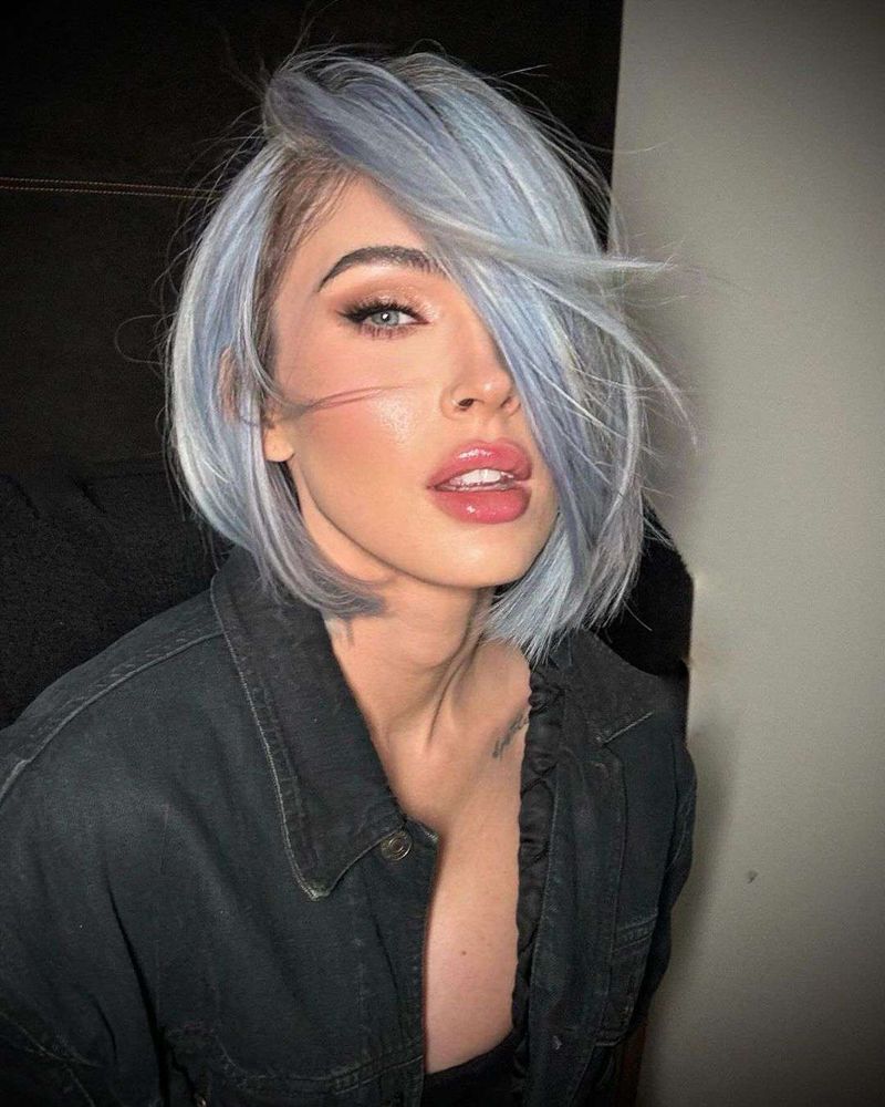 Undercut Bob with Bold Fringe