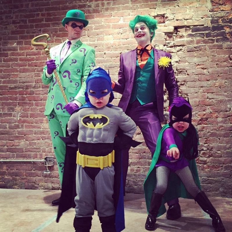 Neil Patrick Harris and Family as Gotham City Characters