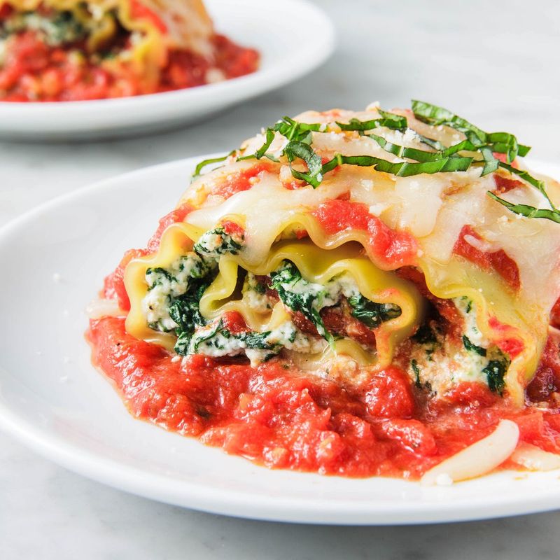 Spinach Lasagna Rolls