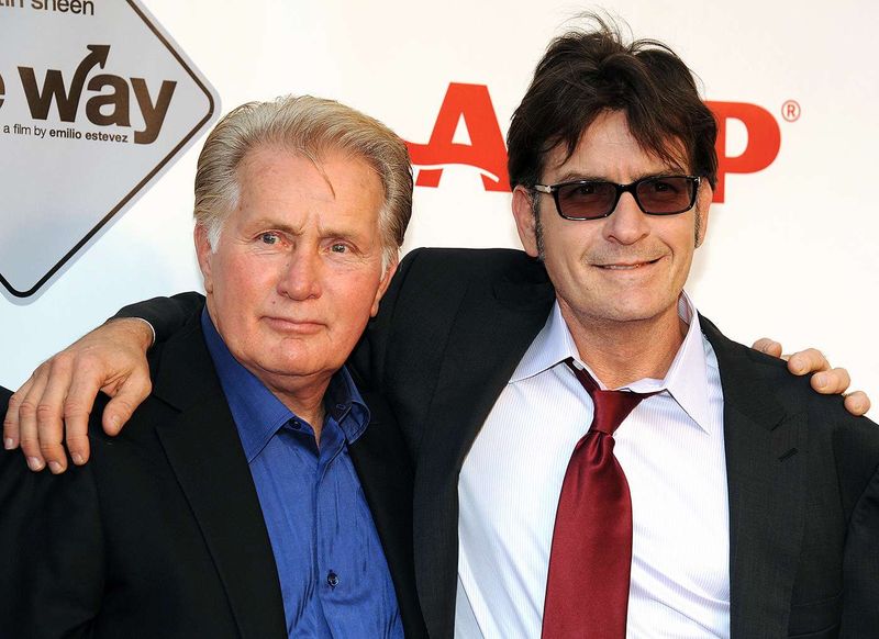 Martin Sheen and Charlie Sheen