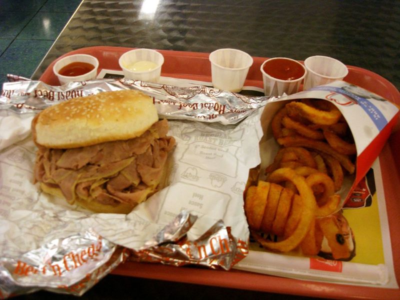Arby's Curly Fries and Roast Beef Sandwich