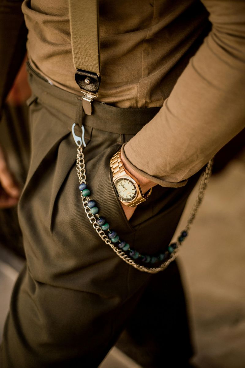 Wallet Chains with Cargo Pants