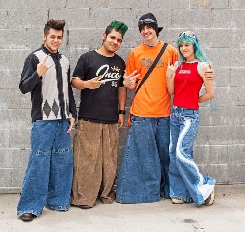 Wearing JNCO Jeans or Super Wide-Leg Pants