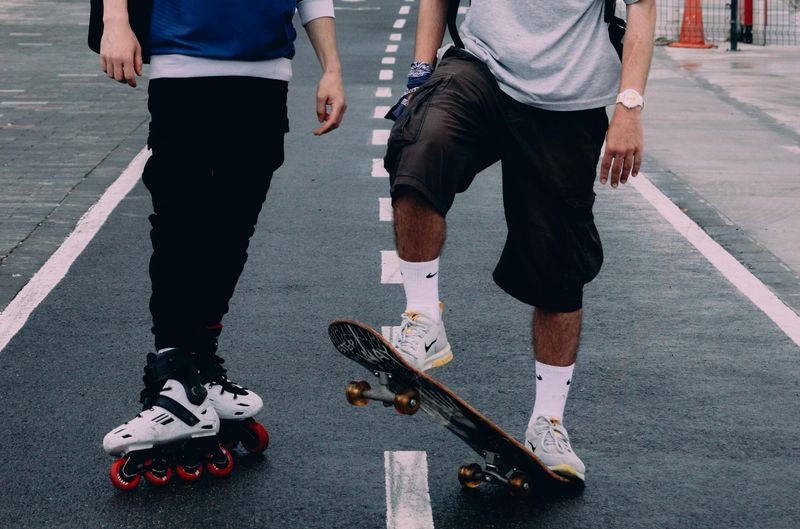 Old Rollerblades or Skateboards