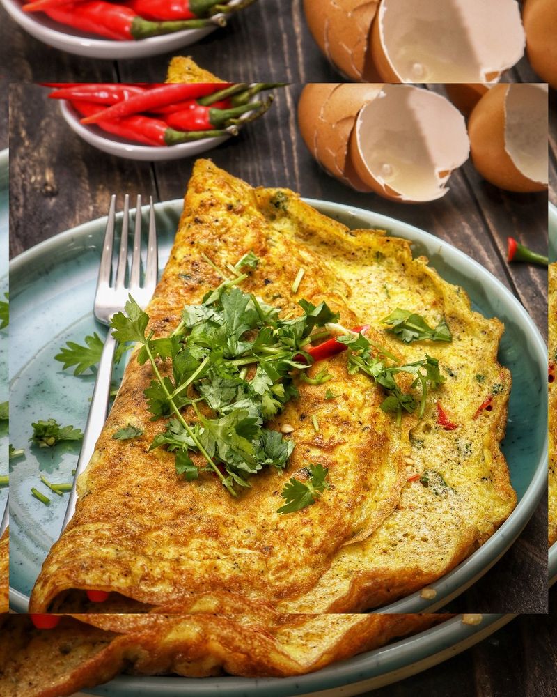 Loaded Vegetable Omelette