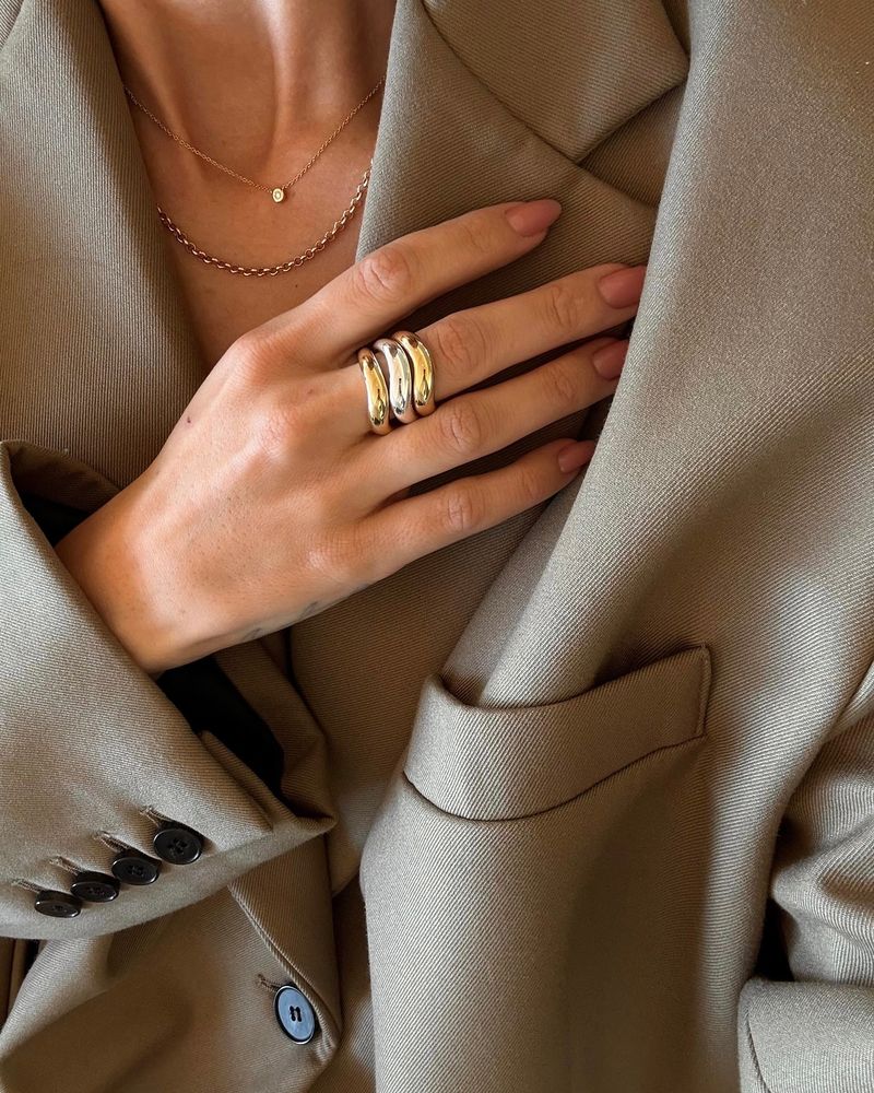 Stacked Gold & Silver Rings